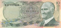 TURKEY-P.186-10-Lira-L.1970-(1975)-UNC