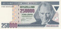 TURKEY-P.211-250.000-Lira-L.1970-(1998)-UNC