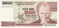 TURKEY-P.206-100.000-Lira-L.1970-(1997)-UNC