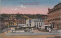AUSTRIA-Salzburg-Makartplatz-mit-Mönchsberg-Theater-und-Hotel-Bristol-mailed-1921-Vintage-Postcard