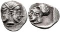 Mysia-Lampsakos. Circa-500-450-BC.-AR-Obol-12mm-0.65-g.-Athena