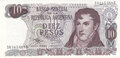 ARGENTINA-P.289-10-Pesos-ND-1970-73-UNC