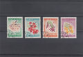 Laos-1967.-Flowers-SG-215-218-USED