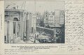 AMSTERDAM-Ruïne-der-Oude-Beurs-gezien-vanuit-het-Café-Restaurant-De-Bisschop-Dam-hoek-Damrak