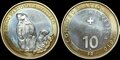 SWITZERLAND-KM.134-10-Francs-2010-Swiss-National-Park.-Alpine-marmot-UNC