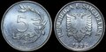 ALBANIA-KM.76-5-Leke-1995-UNC