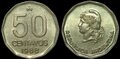 ARGENTINA-KM.99-50-Centavos-1988-UNC