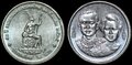 THAILAND-KM.Y.277-2-Baht-1992-50th-Anniversary-of-Bank-of-Thailand-UNC
