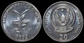 RWANDA-KM.25-20-Francs-2003-UNC
