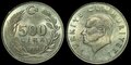 TURKEY-KM.989-500-lira-1990-UNC