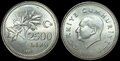 TURKEY-KM.1015-2500-lira-1991-UNC