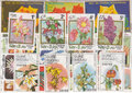 Flowers-Stamps-Collection-100-Different-Stamps