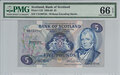 Scotland 5 Pounds 1984 Pick 112f PMG Gem UNC 66 EPQ Obverse