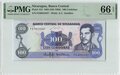 Nicaragua 100 Cordobas 1985 Pick 154 PMG Gem UNC 66 EPQ Obverse