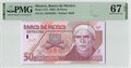 Mexico 50 Pesos 2003 Pick 117c PMG Superb Gem UNC 67 EPQ TOP POP Obverse