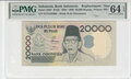 Indonesia 20.000 Rupiah 1998/1999 Replacement Pick 138b PMG Choice UNC 64 EPQ Obverse