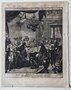 Antieke gravure Belshazzars feast Daniel 5 Ottens 1754
