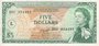 EAST CARIBBEAN STATES P.14m - 5 Dollars ND 1965 VF_7