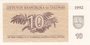 LITHUANIA P.40a - 10 Talonas 1992 UNC_7