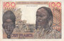 WEST AFRICAN STATES P.2a - 100 Francs 1959 AU_7