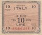 ITALY M.13a - 10 Lire 1943 VF pencil_7