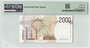 Italy 2000 Lire 1990 Pick 115 PMG Gem UNC 65 EPQ Reverse