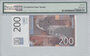 Yugoslavia 200 Dinara 2001 Pick 157 PMG Gem UNC 66 EPQ Reverse
